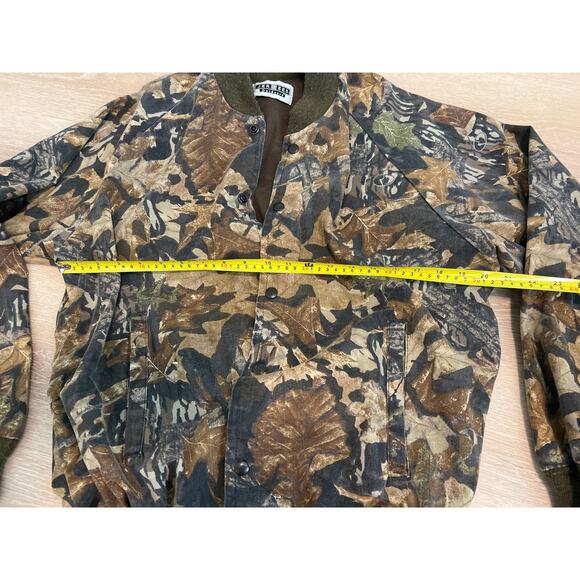 VTG 90s Jerzees Outdoors Mossy Oak Jacket Mens Large Break Up Camouflage Bomber - Picture 5 of 8